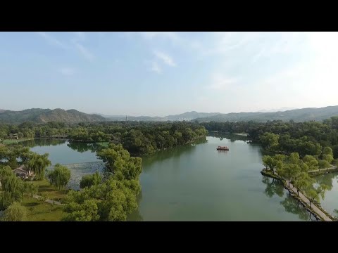 Uma estância de verão vista do céu, cidade de Chengde, província de Hebei