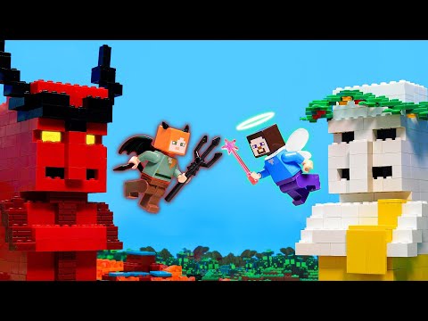 Angel and Devil Battle | The Ultimate Weapon - LEGO Minecraft Animation