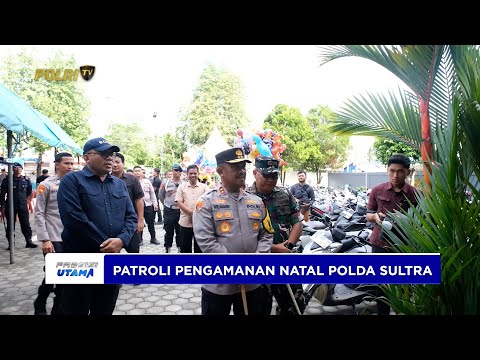 KAPOLDA SULTRA LAKUKAN PATROLI DI SEJUMLAH GEREJA MENGAMANKAN IBADAH NATAL 2025