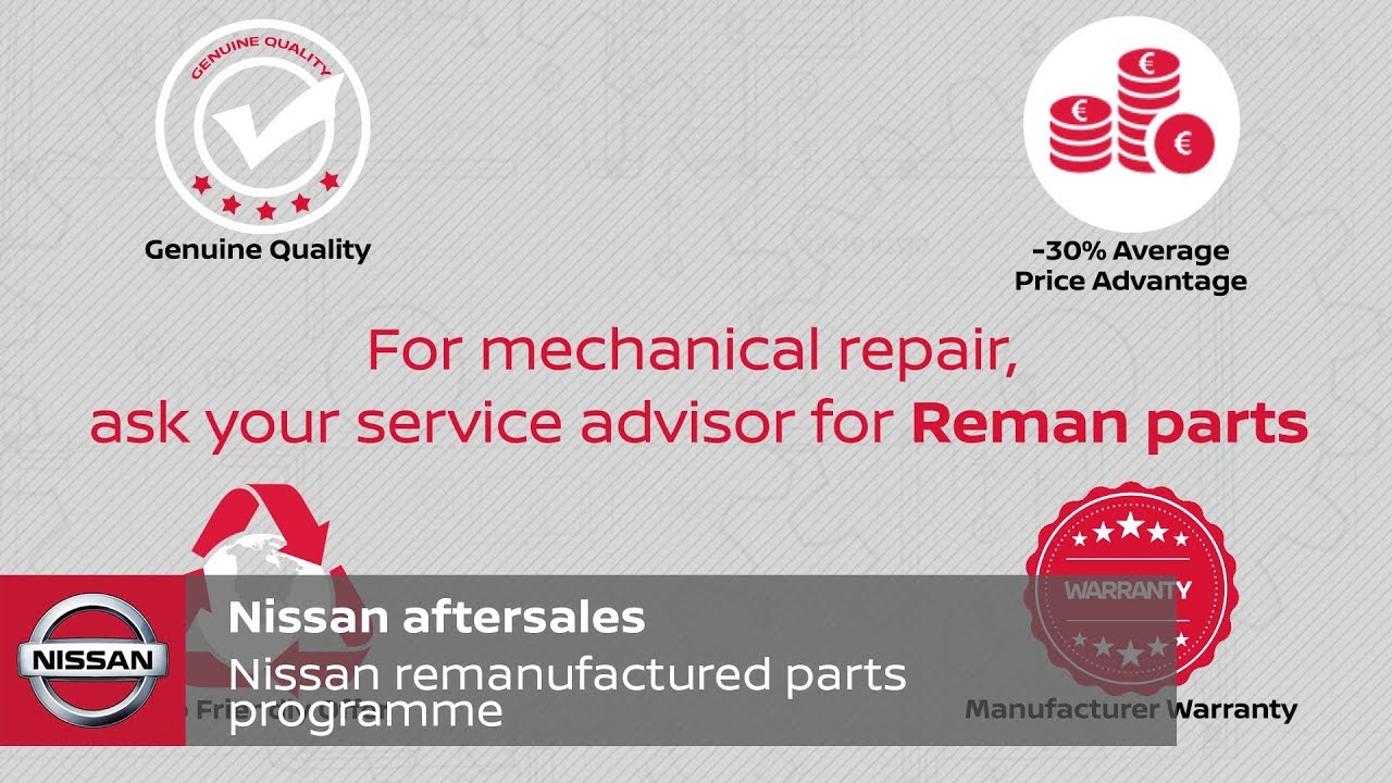 Nissan Remanufactured Parts Programme