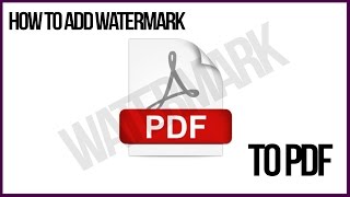 How To Add A Watermark To PDF In Acrobat Pro - Watermark Tutorial