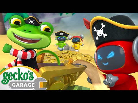 Pirate Mechanicals Treasure Hunt! | Gecko's Garage | Trucks For Children | Cartoons For Kids