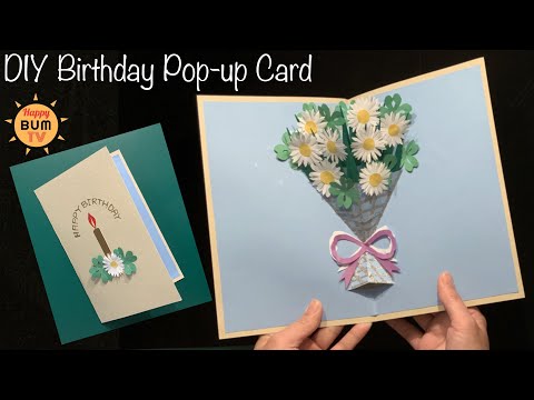 DIY FLOWER POP UP CARD l HANDMADE BIRTHDAY CARD