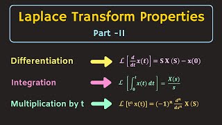 Laplace Transform Properties (Part  2) : Differentiation and Integration Properties