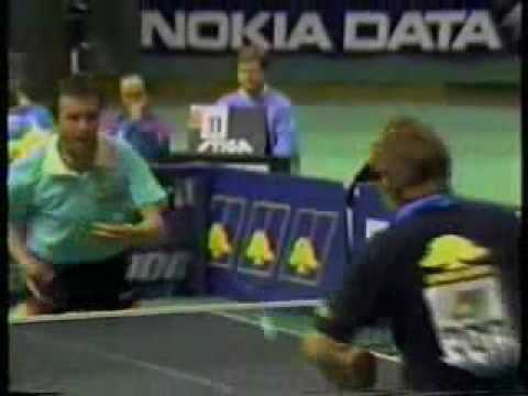 Table Tennis  Euro 1990 final  Appelgren vs Grubba  part 1