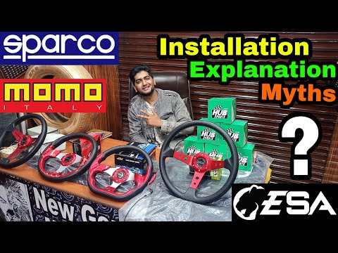 How to Install Sports Steering wheel ? Sparco Vs Momo Steerings in ESA Engineer Singh Automobiles