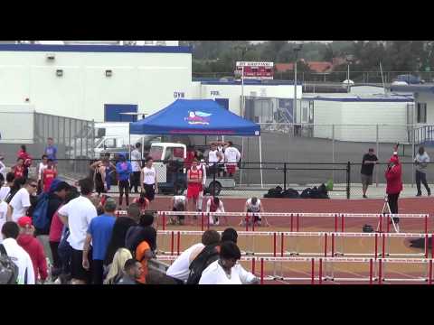 FSB 100mH vs Servite Rosary 3-11-15 - Los Alamitos Boys