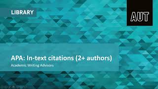 APA 7: In-text citations (2+ authors)