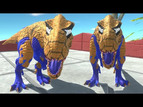 COLORED SPIDER-MAN T-REX DEATH RUN - Animal Revolt Battle Simulator