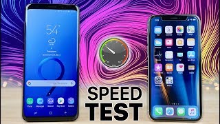 Samsung Galaxy S9+ vs Apple iPhone X SPEED Test!