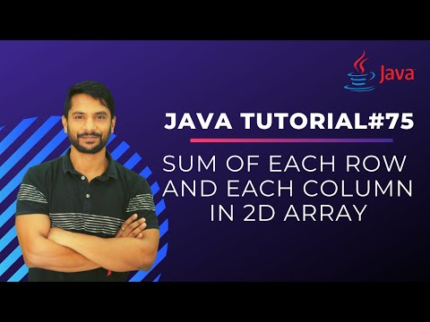 Learn Sum of Each Row | Sum of Each Column | 2D Array | Java ...