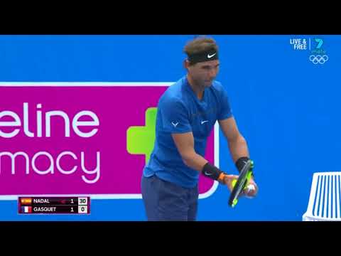 2018 Kooyong Classic Exhibition Rafael Nadal vs  Richard Gasquet