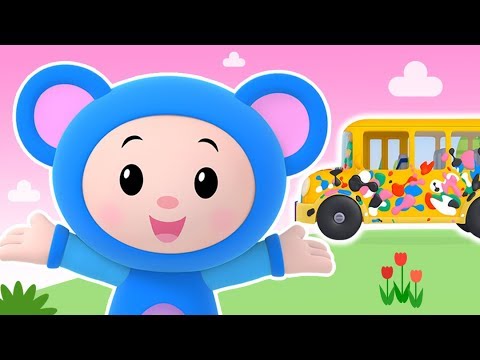 Wheels on the Bus Color Song + More | Mother Goose Club Nursery Rhymes