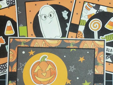 4 CUTE HALLOWEEN CARDS & A NEW CARD SKETCH!