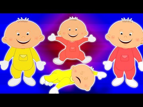 cinq petits bébés | sautantes chanson pour enfants | rime en français | Five Little Babies