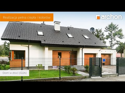 Dom w złoci (G2A) – Realizacja pełna ciepła i kolorów I ARCHON+ Projekty Domów