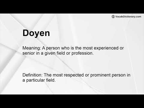 Doyen Meaning