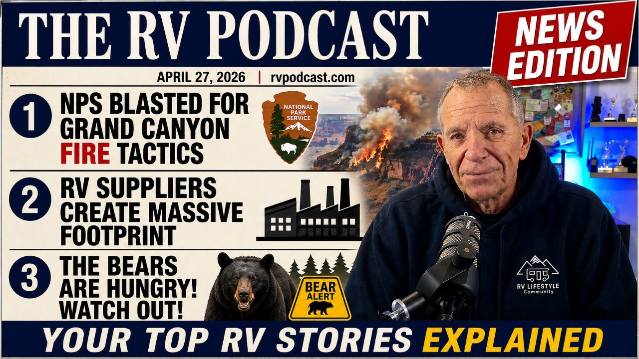 RV News: Grand Canyon Fire Scandal, Bear Attacks, Park Openings & Major Industry Merger