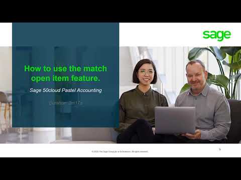 Sage 50cloud Pastel (ZA) - How do I use the match open...