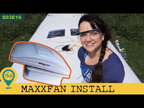 Fan Install on Curved Bus Conversion Roof - S03E16