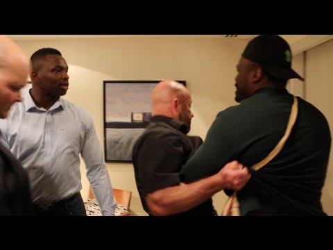HEAVYWEIGHT BEEF! - DERECK CHISORA & DILLIAN WHYTE CLASH AT HOTEL AS PAIR NEARLY COME TO BLOWS !!!!