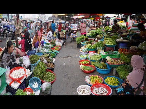 Amazing Cambodian Street Market Tour 2025 - Daily Evening Street Market In Chbar Ampov Cambodia