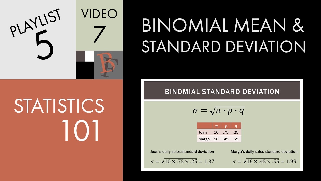 Statistics 101: Binomial Mean and Standard Deviation