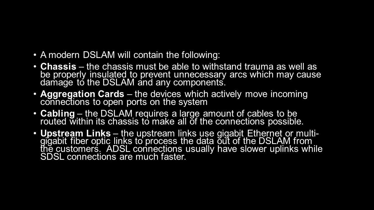 Digital Subscriber Line Access Multiplexer DSLAM