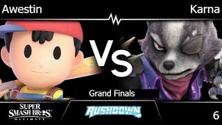 Rushdown 6 - FX | Awestin (Ness) vs Karna (Wolf) Grand Finals - SSBU