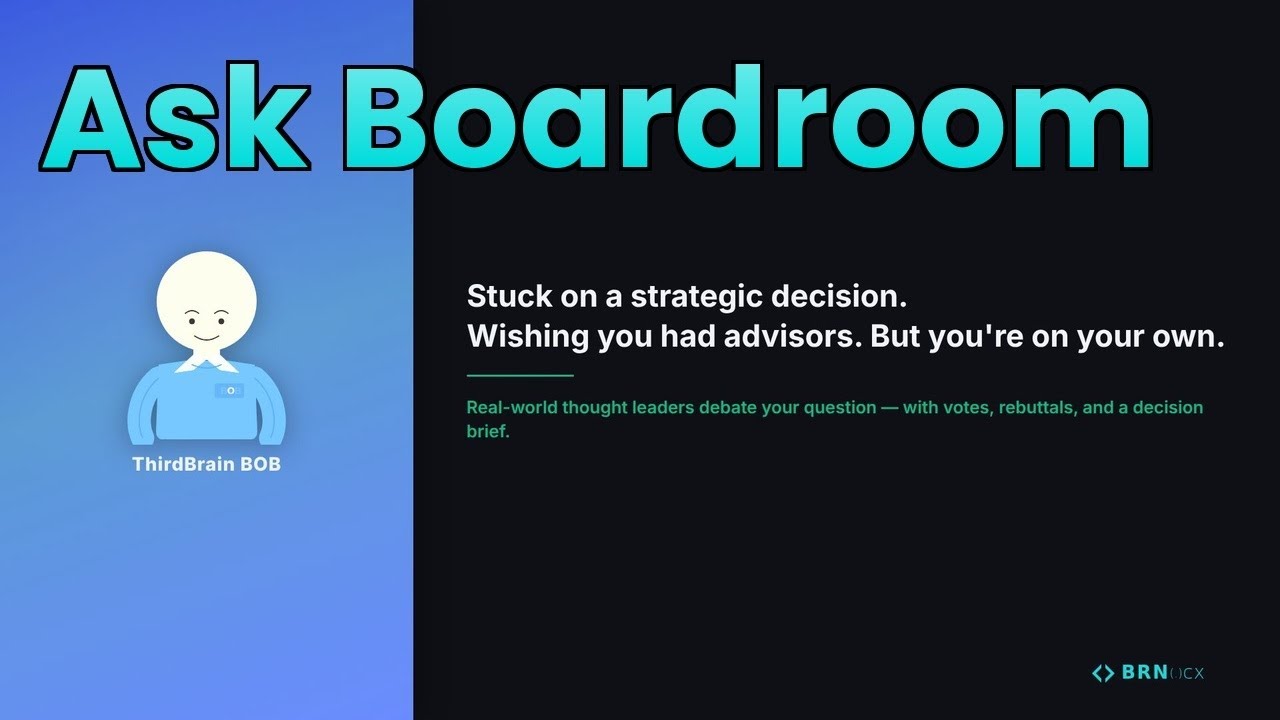 Stuck on a strategic decision.