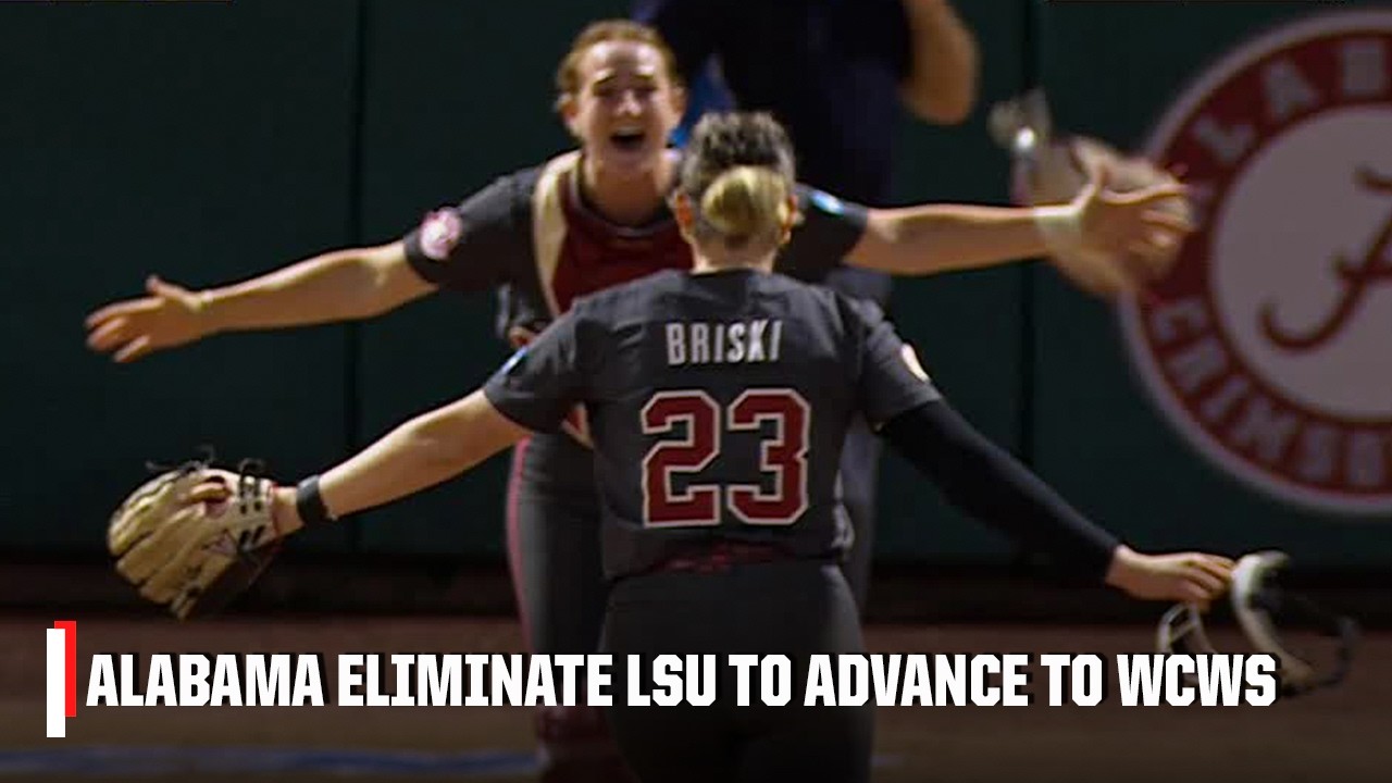 No. 1 Alabama take down LSU to advance to the Women's College World Series | ESPN College Softball