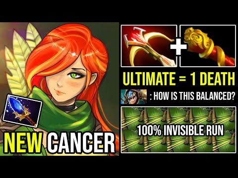 OMG Critical Raining Arrow 100% Invisible Windranger Endless Windrun + 1Ultimate 1 Death DotA 2