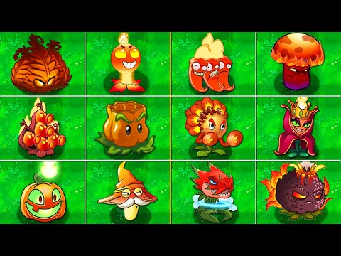 All Fire Plants LEVEL 999999 vs Ancient Egypt Final Boss in Plants vs Zombies 2