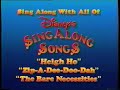 1987 Disney Sing Along Songs Promo