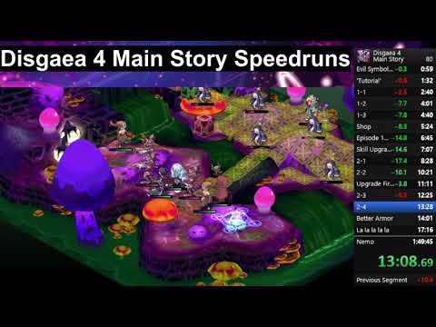 Disgaea 4 Main Story Beaten in Under 2 Hours (1:47:21)