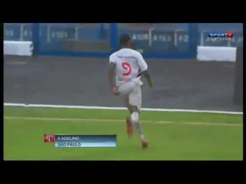 Gol de Adelino - Santa Cruz 1 x 2 São Paulo - Copa São Paulo de Futebol Júnior 2013