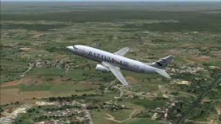 Download lagu Batavia Air 737-300 Bumpy Landing in Rain FS2004 mp3