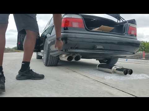 E39 2000 528I MEGAN RACING MR-MU-MDT BEFORE AND AFTER EXHAUST SOUND CLIP