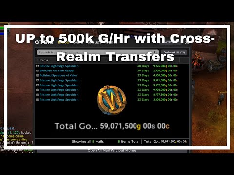 [UP TO 500k G/Hr] How people make MILLIONS with Cross-Realm Transfers - WoW Gold Making, 9.1