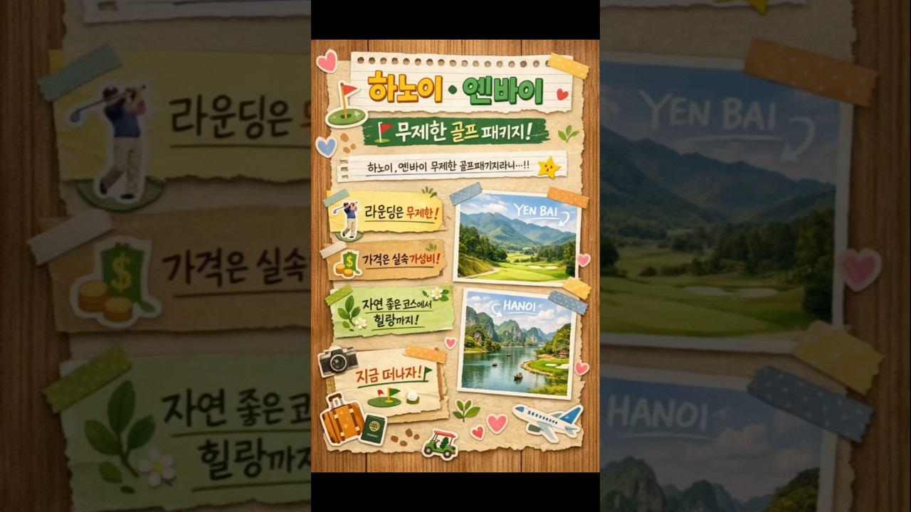 부산출발 하노이?옌바이에서 무제한 골프 패키지! ? 부산출발! 899,000원부터! 16명 한정! ?️‍♂️…