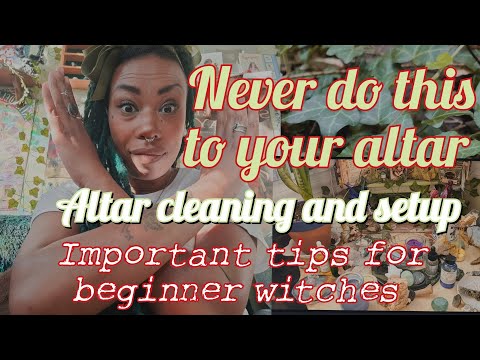 Never Do This!! Big Witchy No No.  Altar Clean up and Set up.