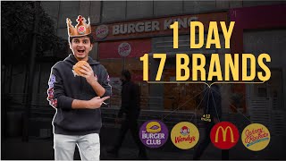 I Tried a BURGER of EVERY BRAND in 24 HOURS