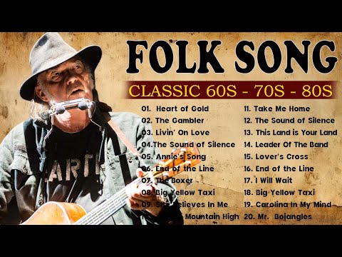 American Folk Songs ❤ Classic Folk & Country Music 70's 80's Full Album ❤ Country Folk Music #90s #s