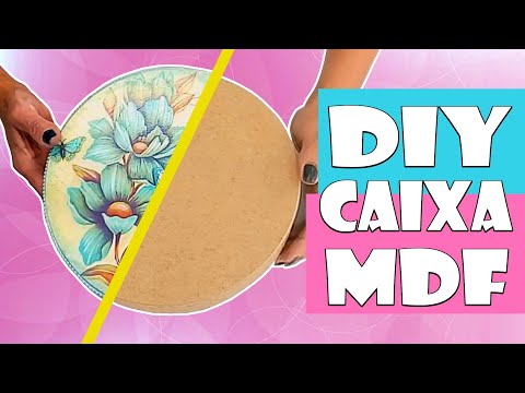 ARTESANATO COM CAIXA DE MDF REDONDA || DIY em 5min