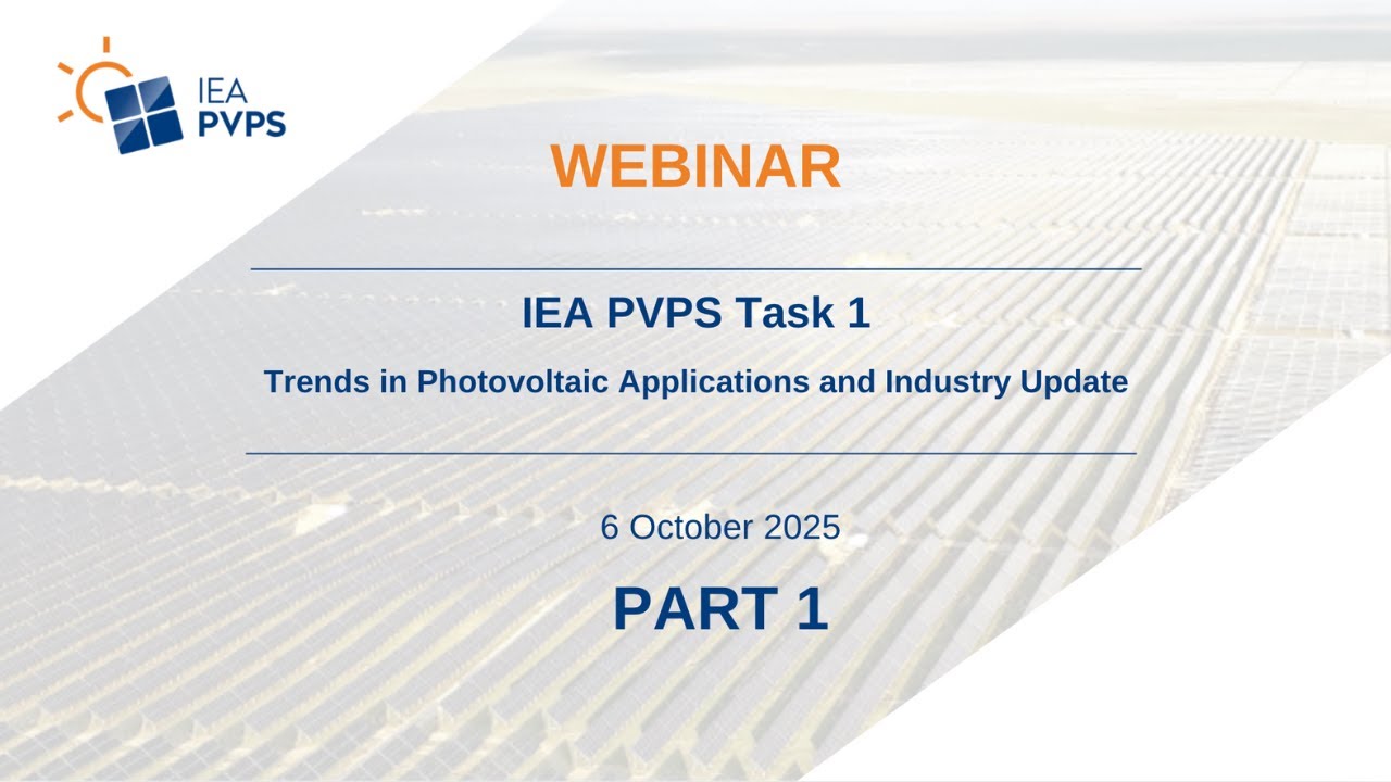 Webinar: Task 1 - Trends in Photovoltaic Applications 2025