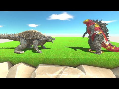 Godzilla 2021 vx Anguirus - Animal Revolt Battle Simulator