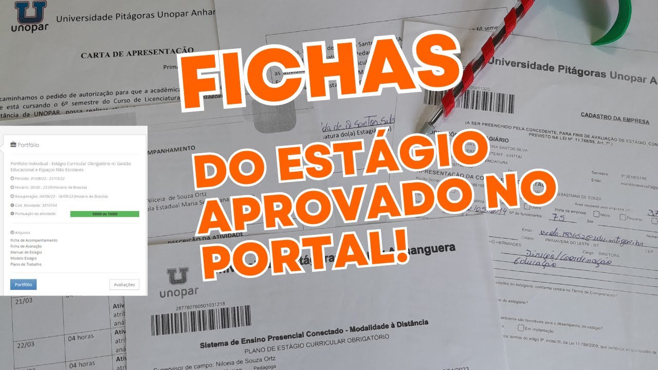PASSO A PASSO COMO PREENCHER FICHAS/ESTAGIO \ MOSTREI MINHAS FICHAS| ESTAGIO UNOPAR/ANHANGUERA.