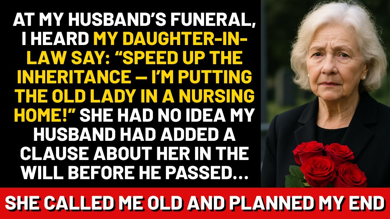 At my husband’s funeral, I heard my daughter-in-law say: “Speed up the inheritance — I’m putting...