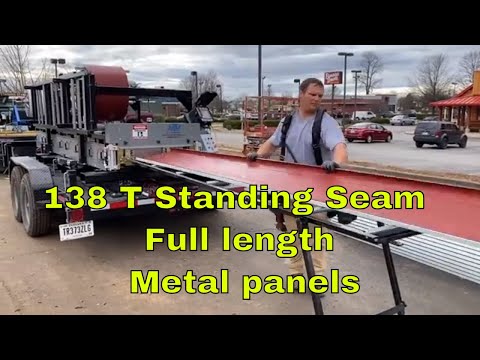 Standing Seam Metal Roof machine  - Full Length Metal roof Panels through Onsite Roll Forming