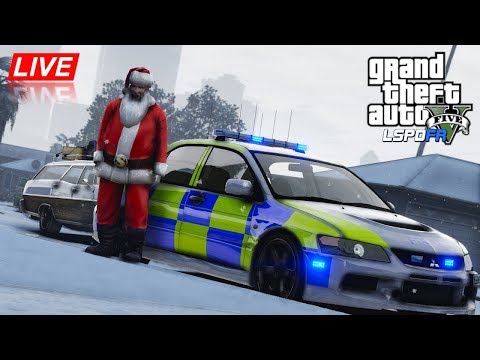 GTA 5 - LSPDFR UK - Dreaming Of A White Christmas - Christmas Eve Patrol (GTA 5 Police Mod for PC)